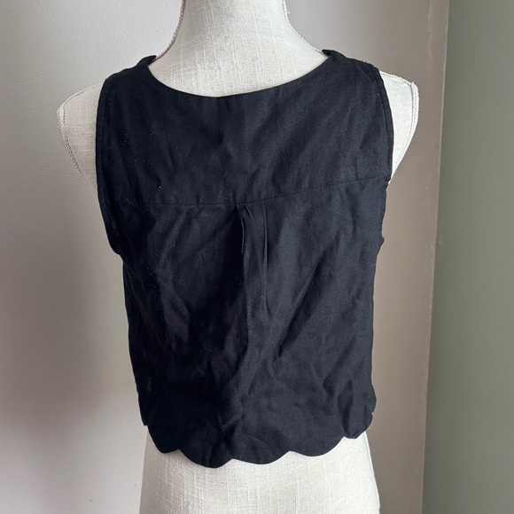 Monteau Black Button-Up Crop Top - Picture 3 of 6